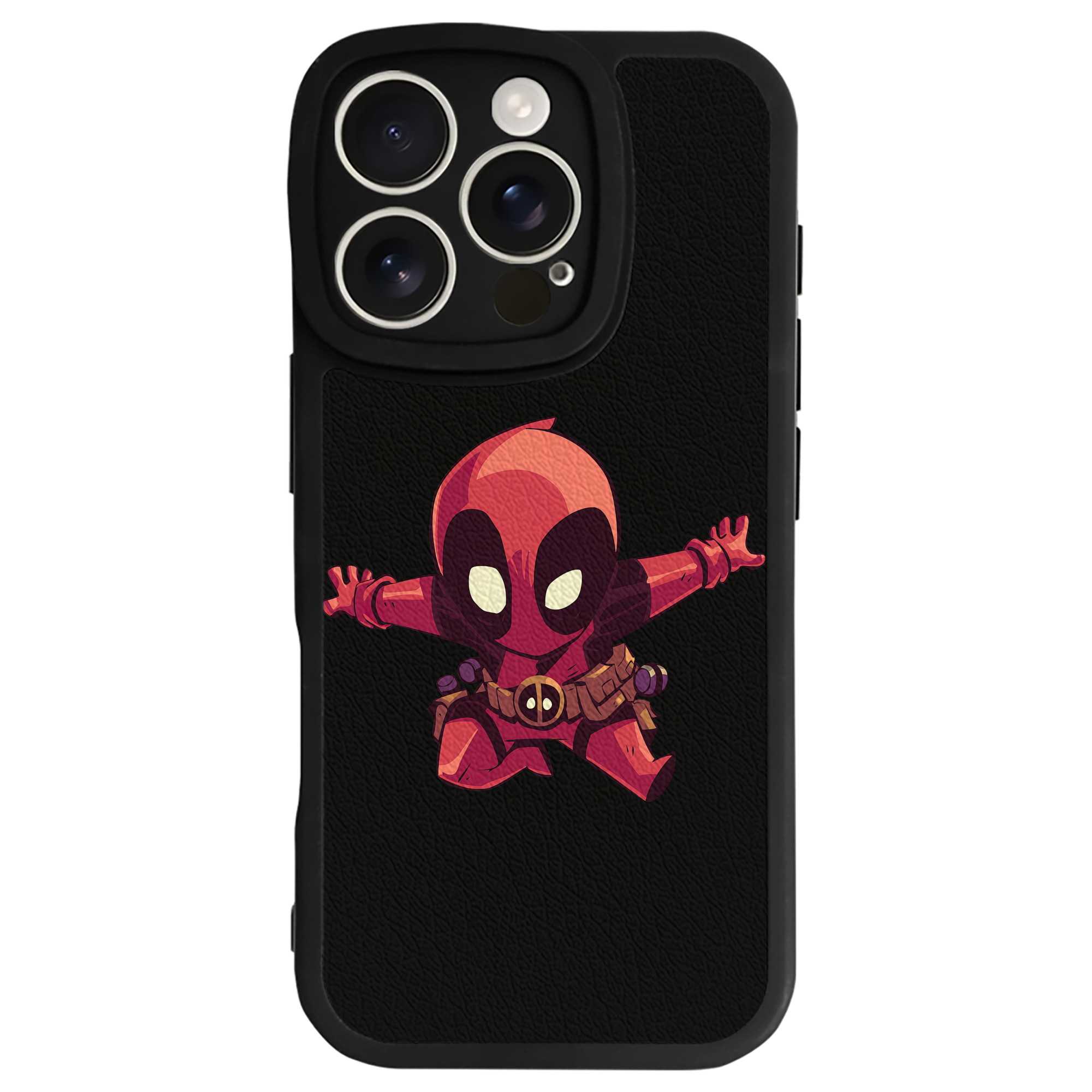 （画像用） Deadpool デッドプール 【iPhone 16シリーズ対応】シリコンスマホケース（レザー調） 材質：シリコン